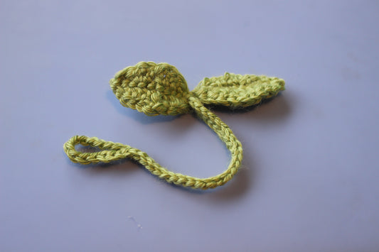 Crochet Leaf Sprout Bookmark and Accessory